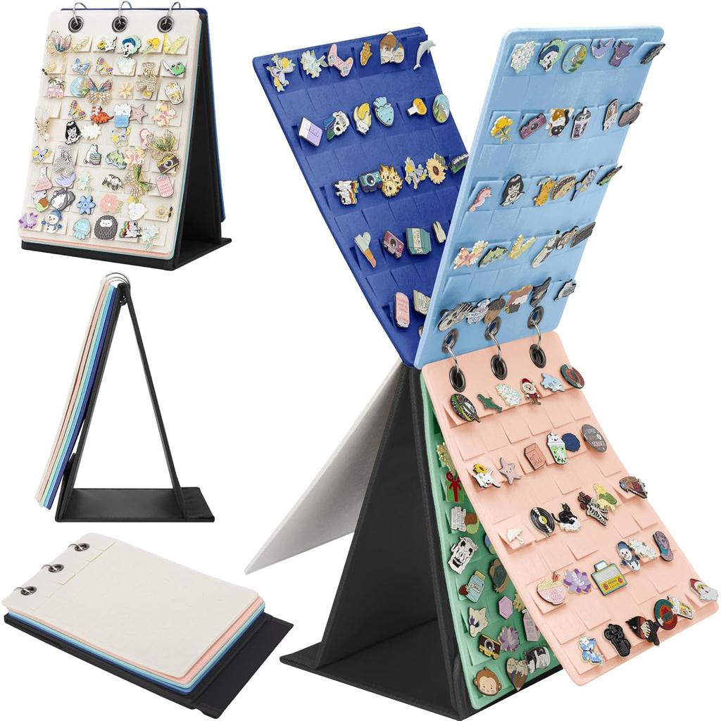 Badge Display Stand Felt Pin Organizer Enamel Brooch Storage Decorative Display For Pins Badges Collectibles And More Ideal For Home Office Or Gifts