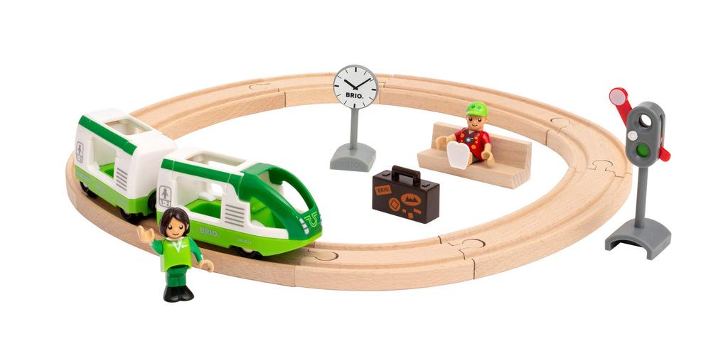 BRIO (Brio World) Train Starter Set, Wooden Tracks, Train, Steam Locomotive, 33847