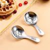 4Pcs/set Stainless Steel Short Handle Round Spoon Children's Spoon Soup Spoon Tea Spoon Milk Powder Spoon Dessert Spoon Feeding Spoon