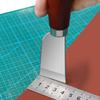 Leather Skiving Edge Trimming Cutting Knife DIY Tool Stainless Steel Blade Wood Handle For Beginners Leather Worker