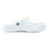 Crocs Classic Clog Happy Long Live SDS Hand-Painted Ink Splash Graffiti Design Comfortable Versatile Hole Shoes Unisex White