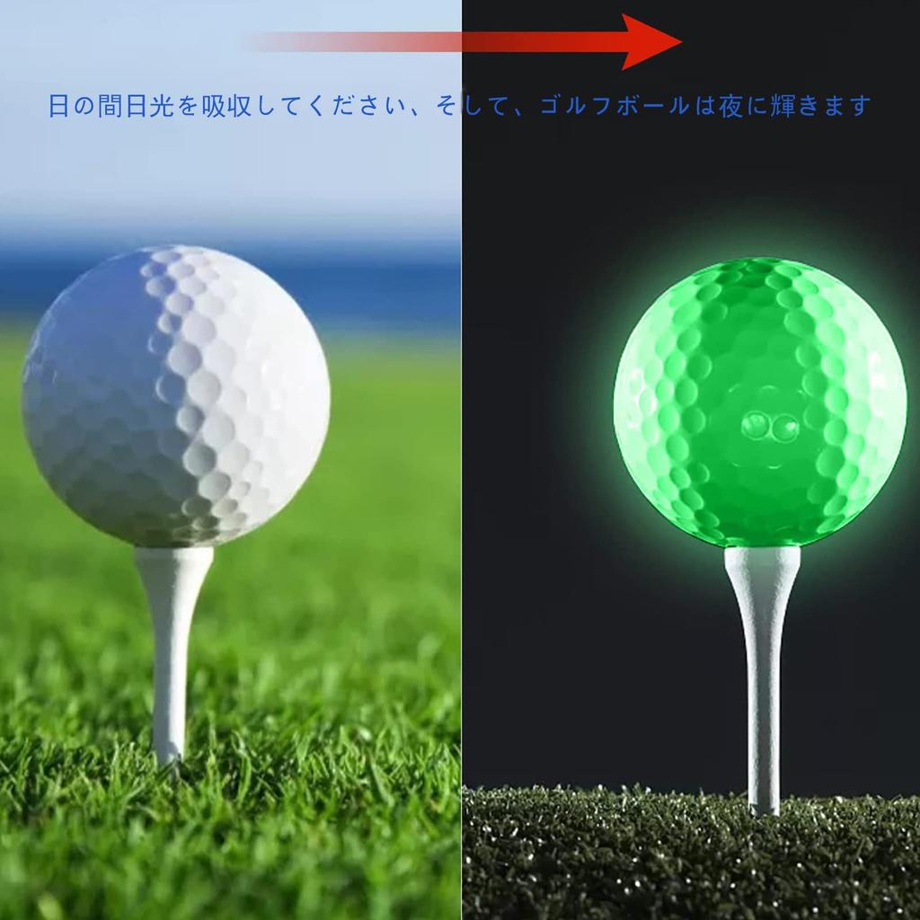 JIANGMU Leuchtende Golfbälle Diese fluoreszierenden Golfbälle leuchten im Dunkeln und bleiben lange hell. Sie verwenden keine LEDs und sind daher ideal für die Beste