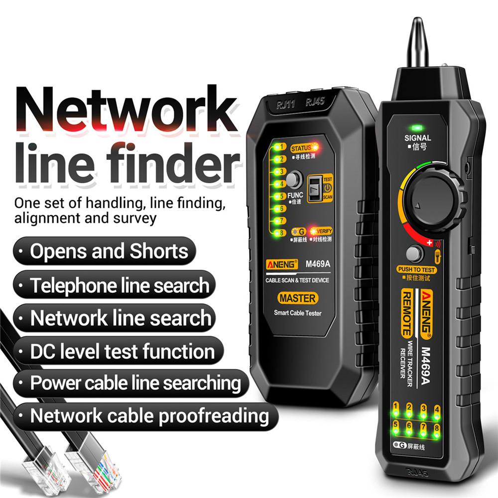 Netzwerkkabel-Tracer Netzwerkabel-Bruchfinder M469A Störungsfreier Tester Mit Taschenlampenfunktion