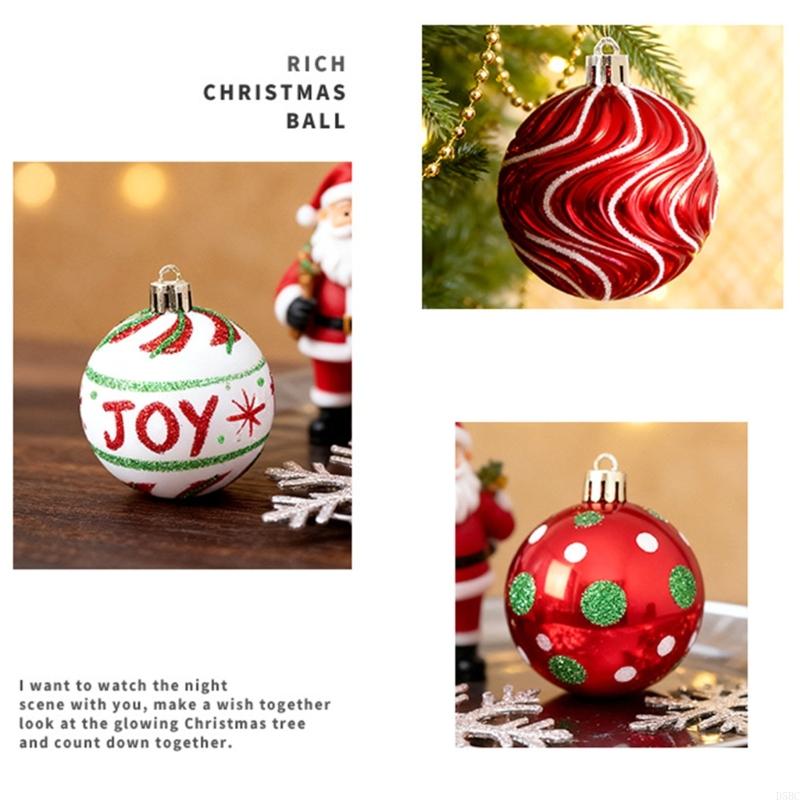 16Pcs Glittering Christmas Ball Baubles Ornament Shatterproof Christmas Tree Hangings Decorations for Winter Holiday
