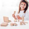 Wooden Pretend Play Makeup Toys For Girls Simulation Cosmetics Kit Toddler Lipstick Eye Shadow Sets Beauty Dress Up Gift For Kid