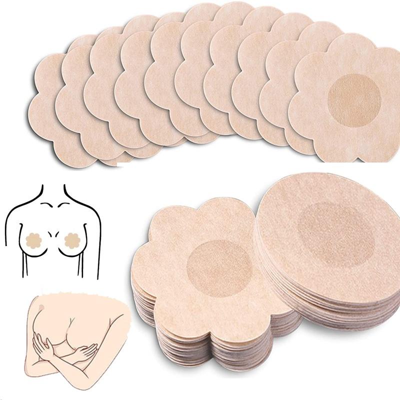 10 Pcs Chest Stickers Disposable Chest Stickers Petals Comfortable Invisible Satin Self-adhesive Chest Stickers ZH