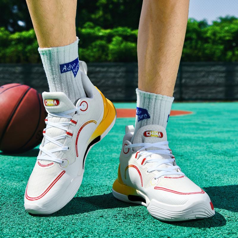 Actual combat basketball shoes male wear-resistant shock absorption low help students rebound professional sports shoes