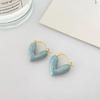 Dropwise Glazed Heart-shaped Earrings Exquisite Versatile Alloy Earrings Ear Studs Women Jewelry Accessories