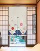 Blackout Noren Room 75cm Wide X 120cm Featuring a Fuji and Cherry Blossom Creating a Relaxing Atmosphere In the Living Thick Curtains Provide and