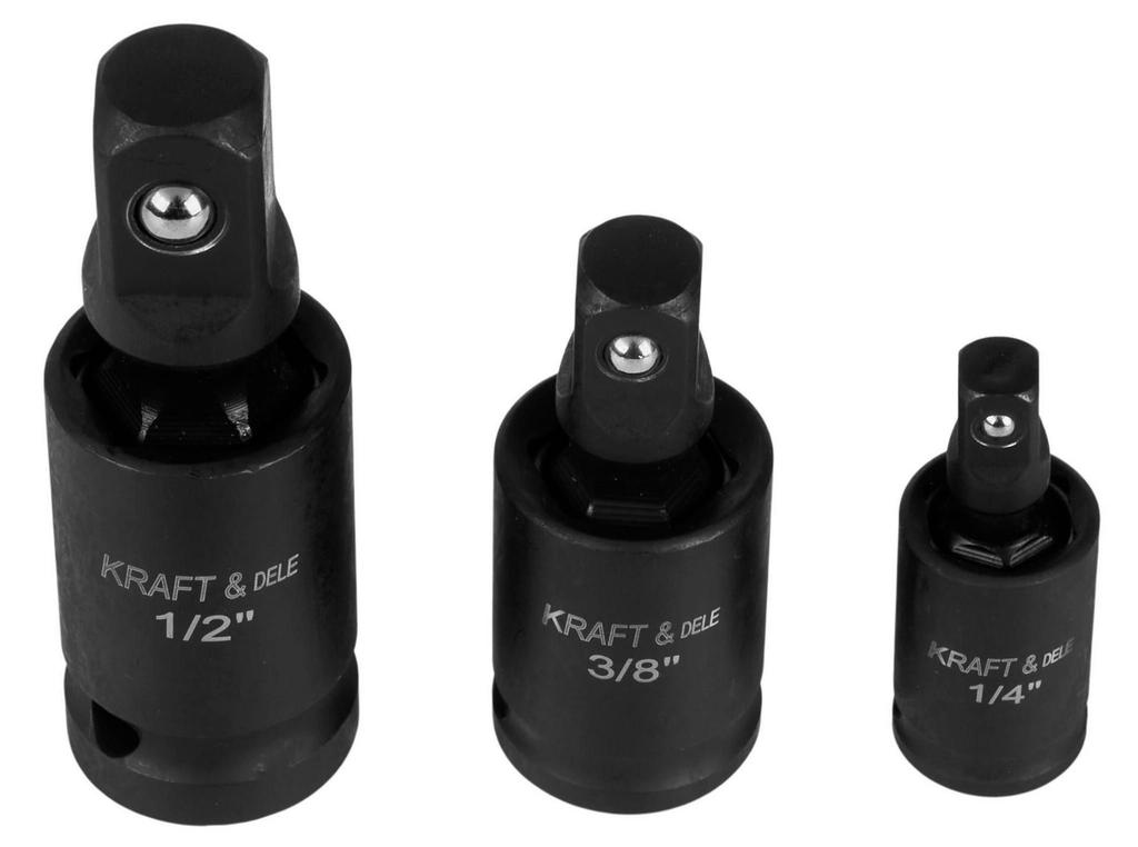 Set of 3 impact ball joints 1/4", 3/8", 1/2"" KD10530