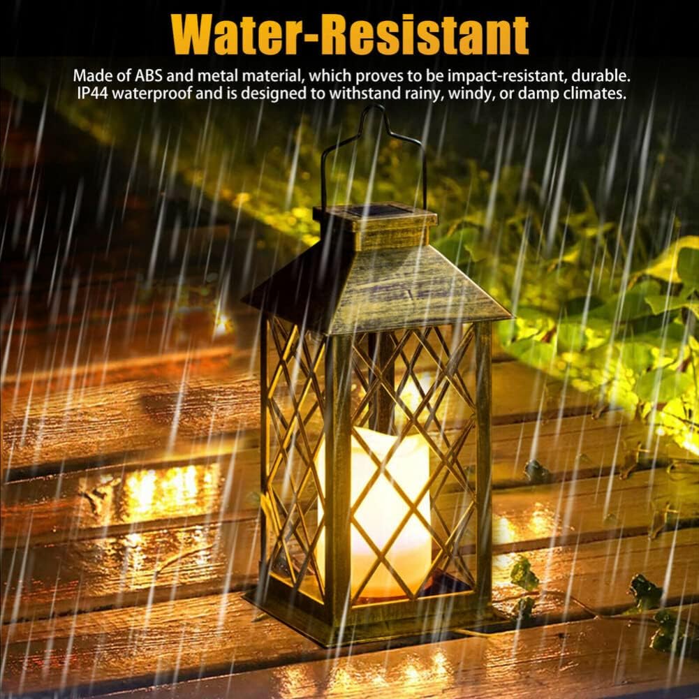 LED Solar Lantern Hanging Light Outdoor Yard Patio Garden Decor Lamp Landscape (#A)