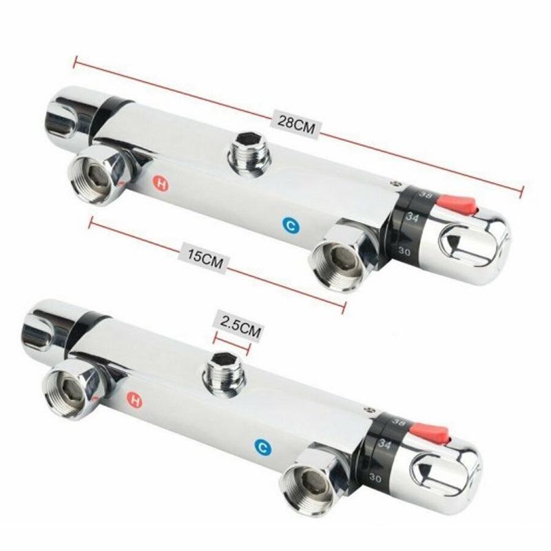 Thermostatic Solar Water Heater Valve: Cold/Hot Shower Mixer & Faucet