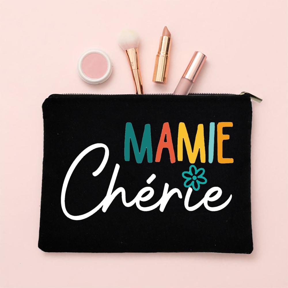 Thank You Grandma for All These Magical Moments Print Makeup Bag Travel Toiletries Organizer Bags Women Cosmetic Case Mamie Gift