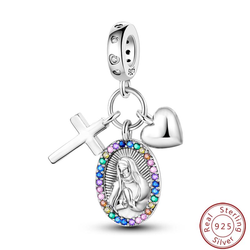 100% Copper Cross Bible Pigeon Wings Sacred Blessings Charms Beads 3Mm Diy Fine Jewelry