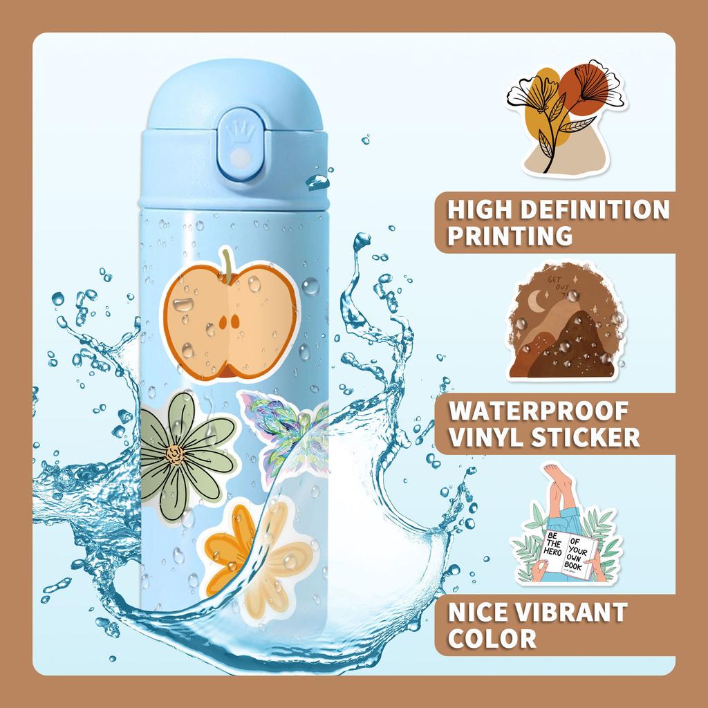 50 Naklejek w Stylu BOHO, Ręcznie Malowane Naklejki z Dekadenckimi Ludźmi Kultury