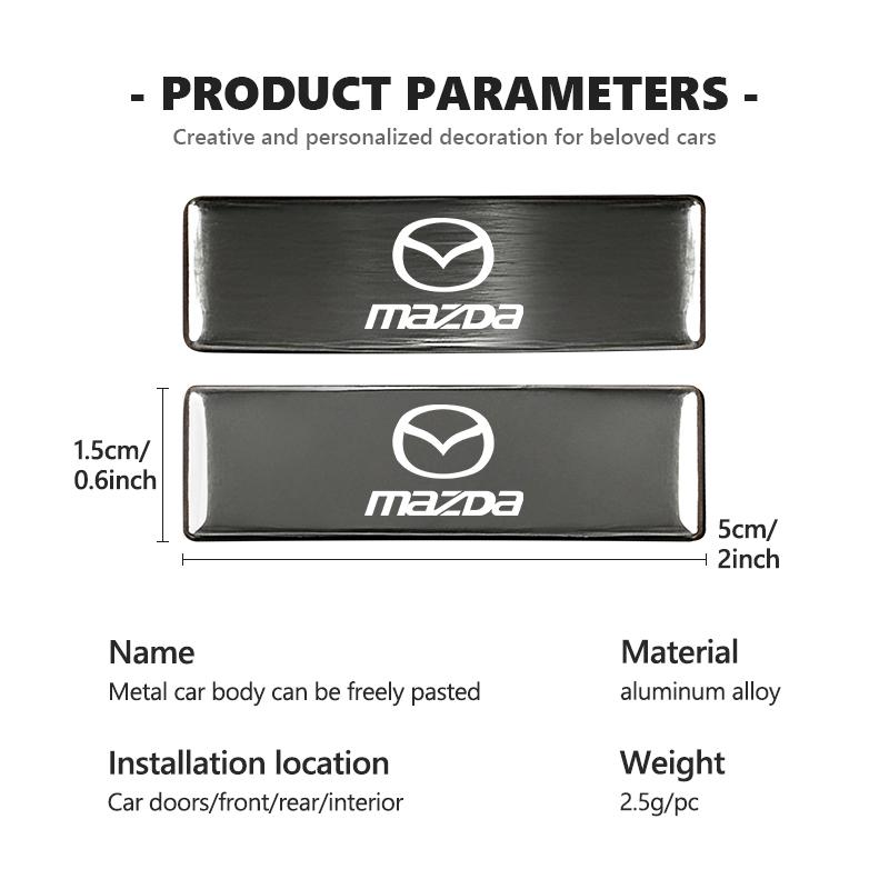 For Mazda 3D Metal Sticker Car Logo Rear Trunk Body Emblem Stickers Decal 2 3 5 6 Axela Atenza Speed 6 CX3 CX4 CX5 CX7 CX8 CX9