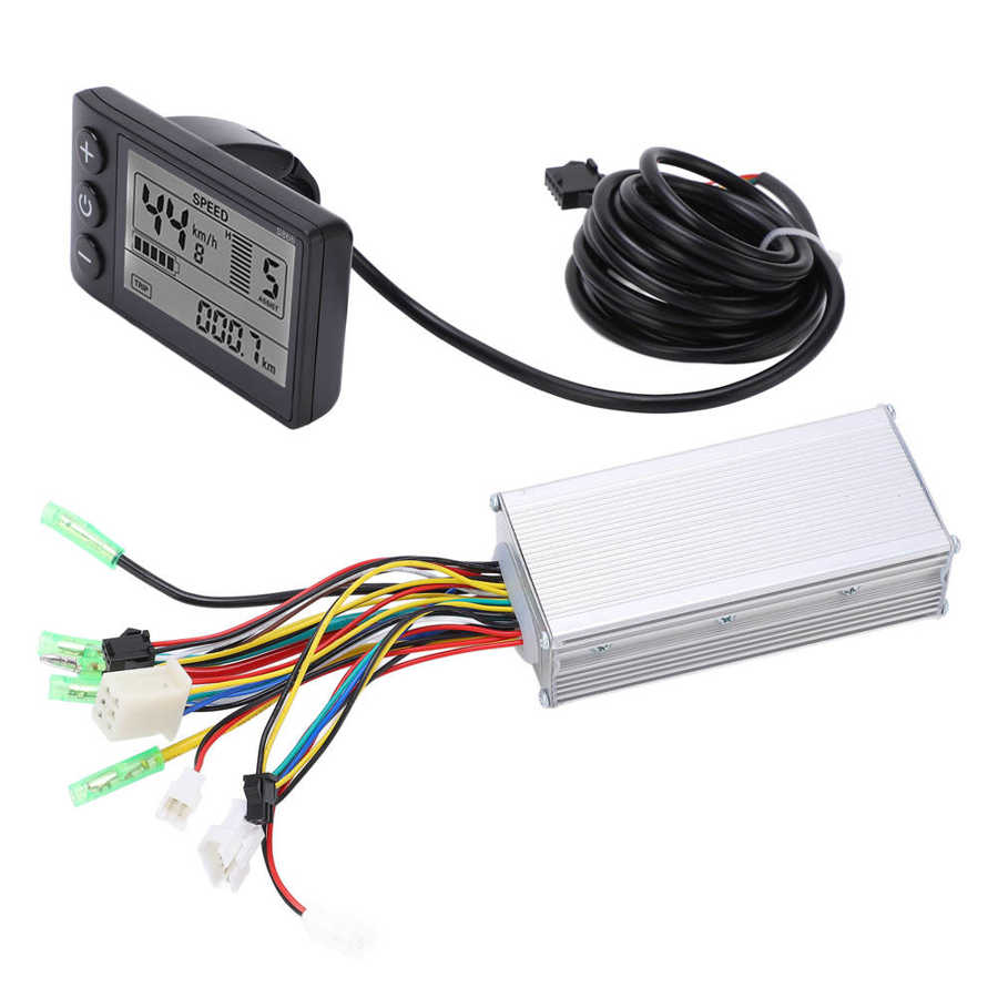 36/48V 500/750W 22A 9 Tube Electric Bike Brushless Controller Kit with LCD 866 Display Meter Electric Conversion Kit