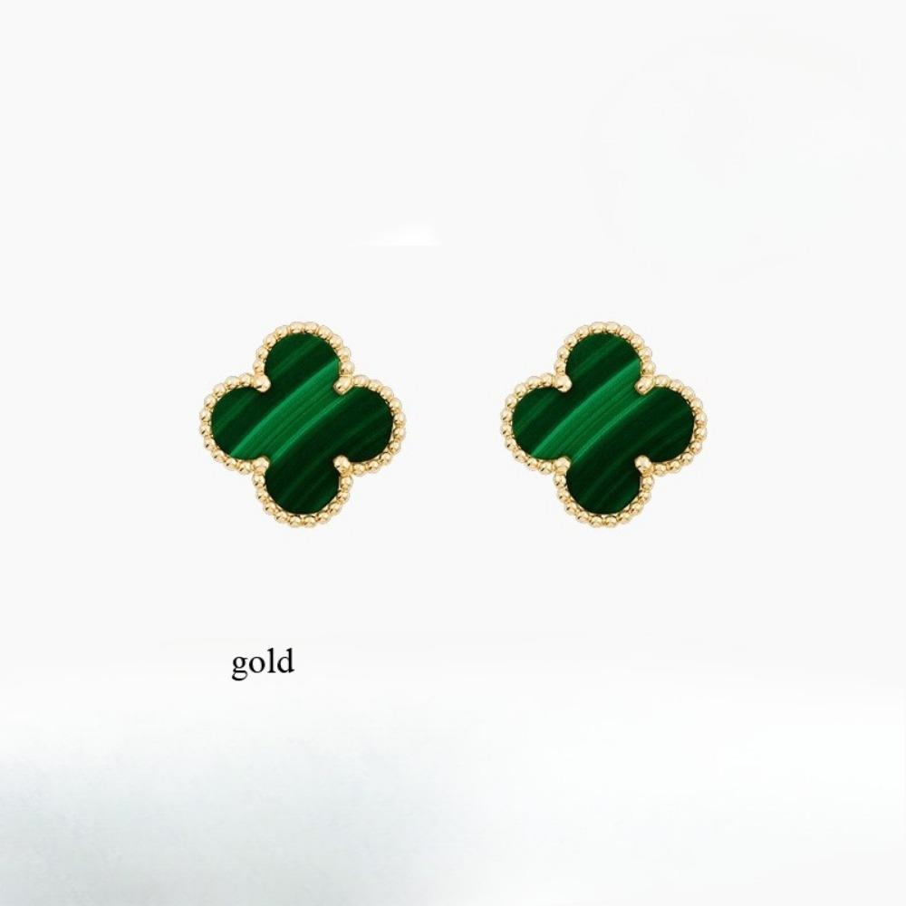 9mm Four-leaf Clover Mini Earrings Red Black Agate White Shell New Arrival Ladies Earrings