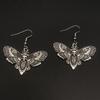Goth Gothic Death Skull Moth Chain Earrings for Men Women Pendant Choker Earrings Vintage Punk Jewelry New Fashion