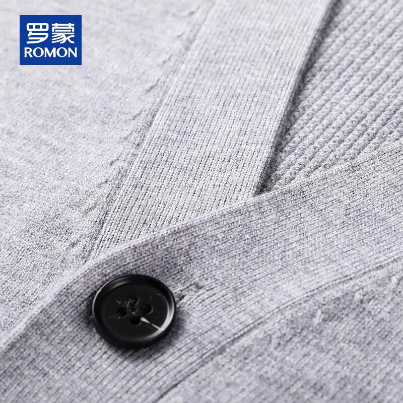 ROMON Men's V-Neck Knitted Cardigan
