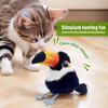 New Interactive Cat Toys Rechargeable Flying Bird Cat Toy Chirping Flapping Bird Can Add Catnip Touch Activated  Toy