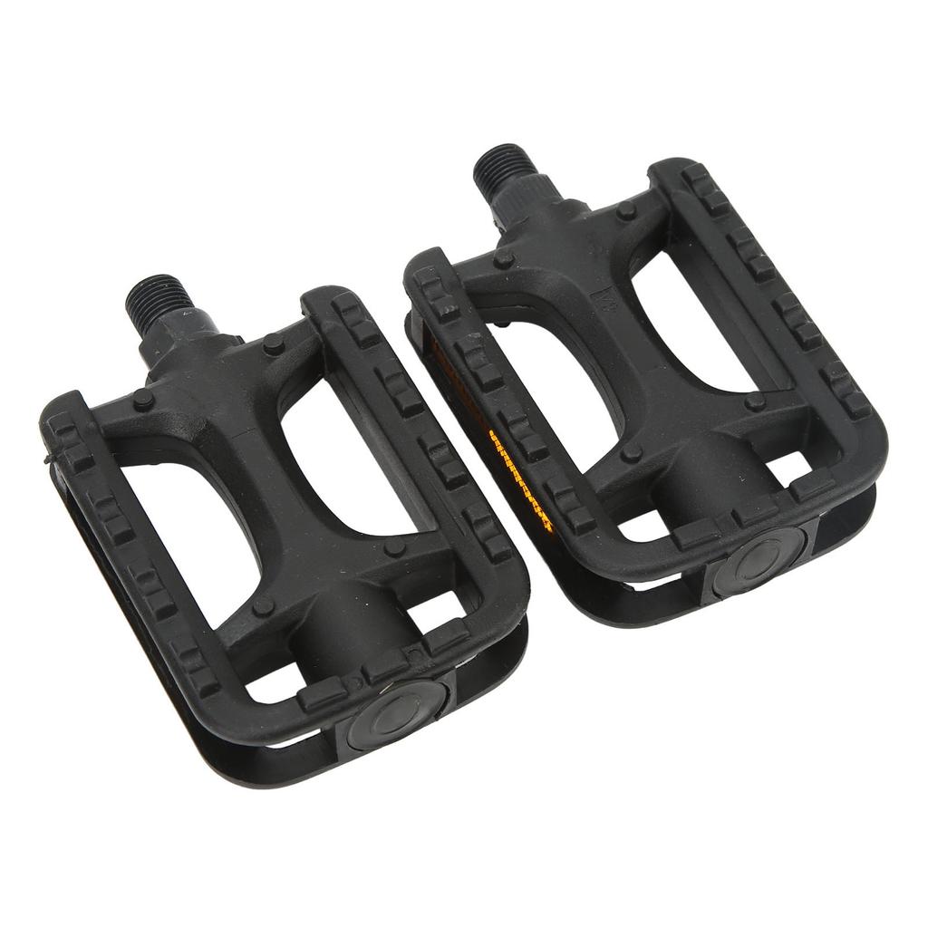 2Pcs Bike Foot Pedal with Reflective Stripe Non Slip Robust Plastic Mountain Road Bike Pedal Replacement