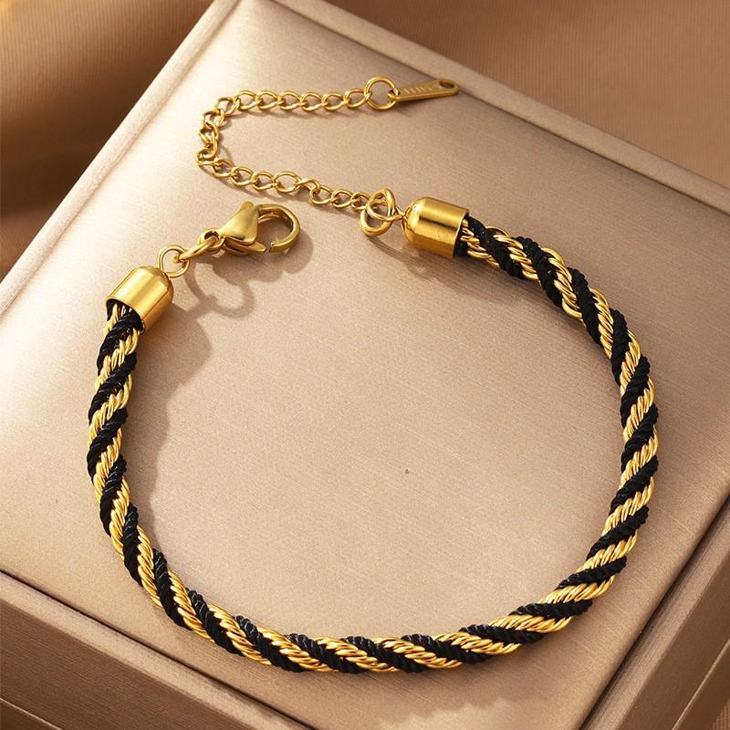 Korean Fashion Titanium Steel Diamond Inlaid Women's Luxury Bracelet