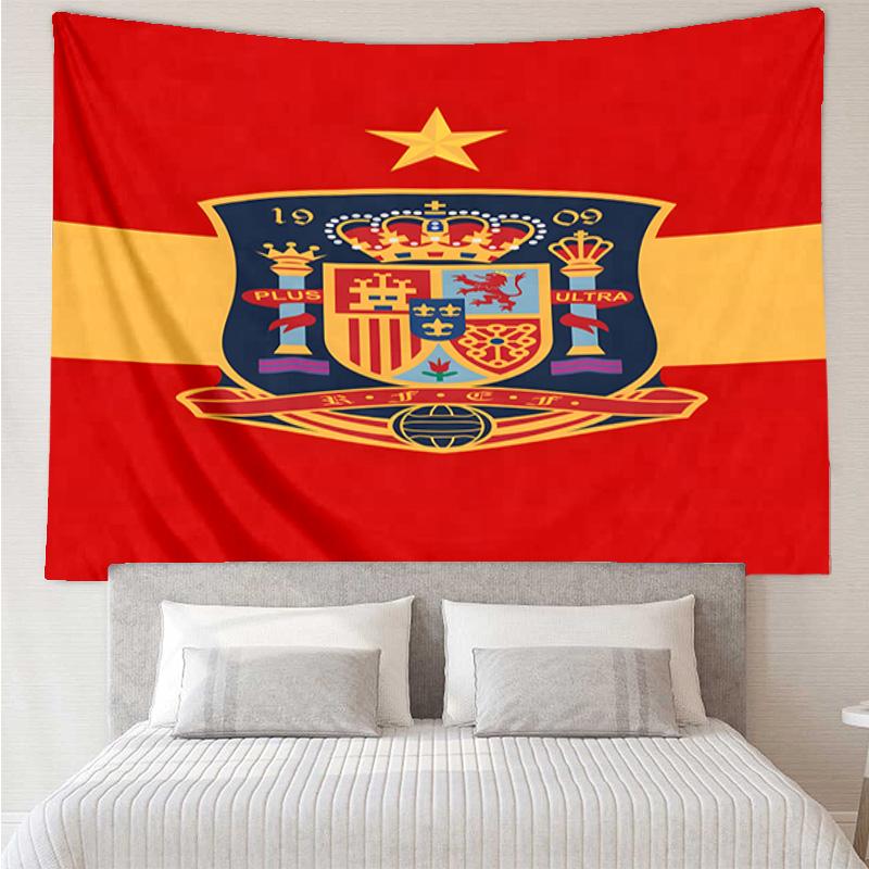 Spain Football Crest Tapestry Hanging for Bedroom,Livingroom, Playroom,Decor Art Room Wall Tapestry Holiday and Birthday Gifts