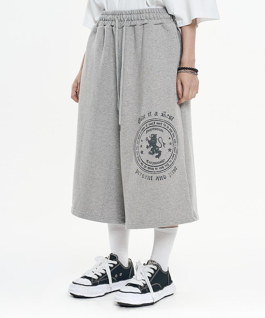 EASY NO EASY Big Emblem Bermuda Sweatpants - Navy