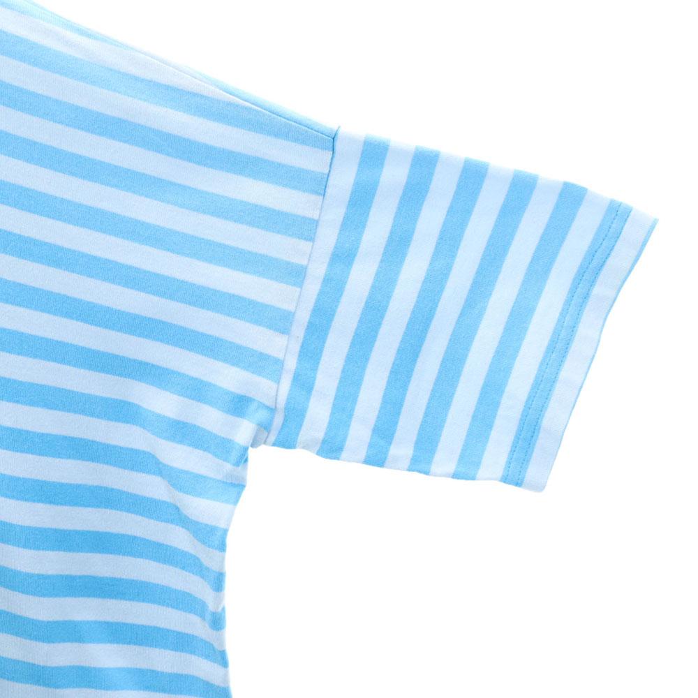 marimekko border Short sleeve Cut S Blue Women Used