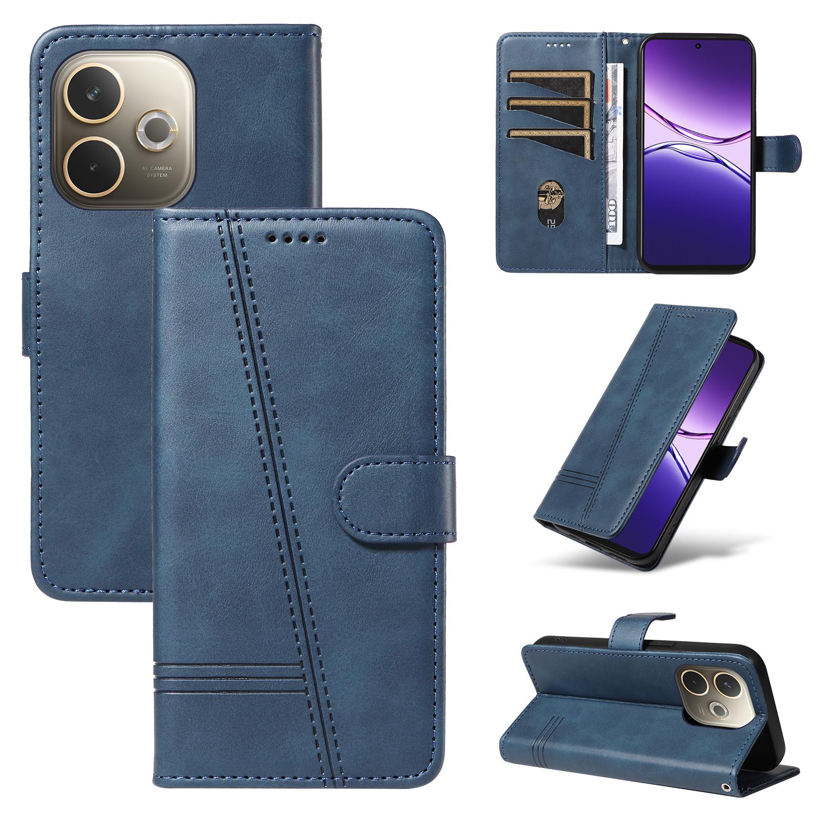 

For Oppo A5 4G (Global) /5G (Global)/A5 4G/5G/A3 Pro (Global) 5G Wallet Case T-Shape Lines Leather Phone Cover Stand C