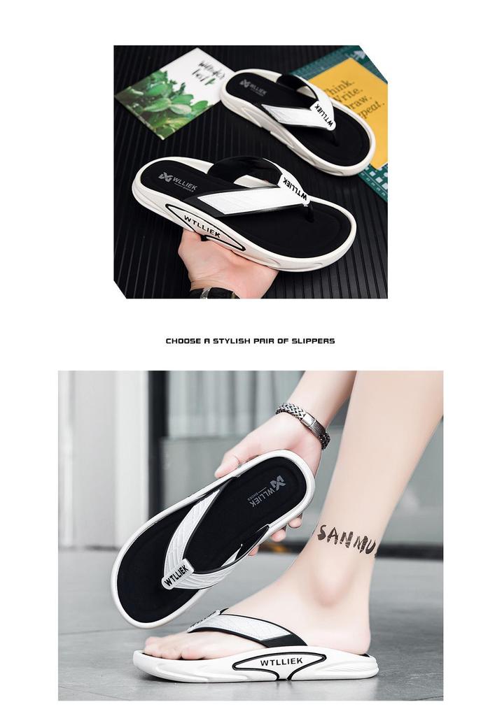 Men's Summer Flip-Flops: Stylish Outdoor Thick-Soled Casual Beach & Home Thong Slippers