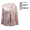Women's Faux Fur Jacket Warm Plush Round Neck Coat Autumn Winter Long Sleeve Solid Color Furry Coat for Casual Street Wear Shopping
