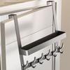 Strong Load-bearing Door Rear Storage Rack 5/6/7 Hooks No Drill Clothes Hanging Holder Waterproof Easy To Install