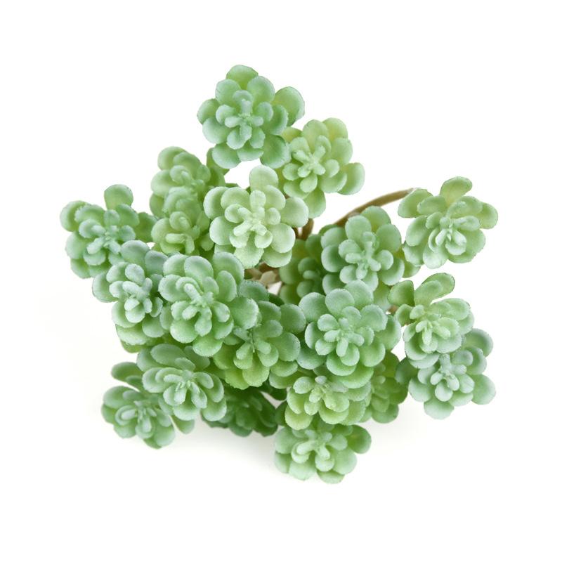 12pcs Simulation Green Plants Plastic Small Succulents Fake Flower DIY Garden Bonsai Artificial Succulent Plant Cafe Decoration