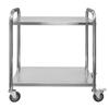 Stainless steel 2-shelf Mega-M STANDARD serving trolley W-85 cm D-45 cm H-90 cm N