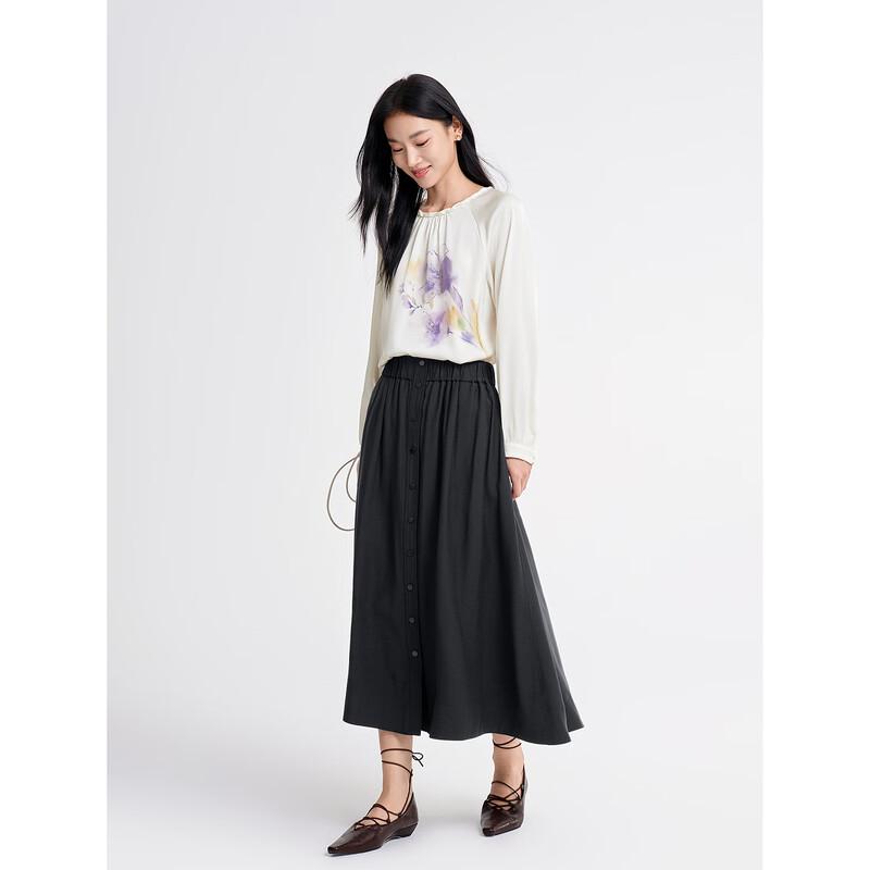 JUZI Annakou Elegant Gradient Print Long Sleeve Top XL