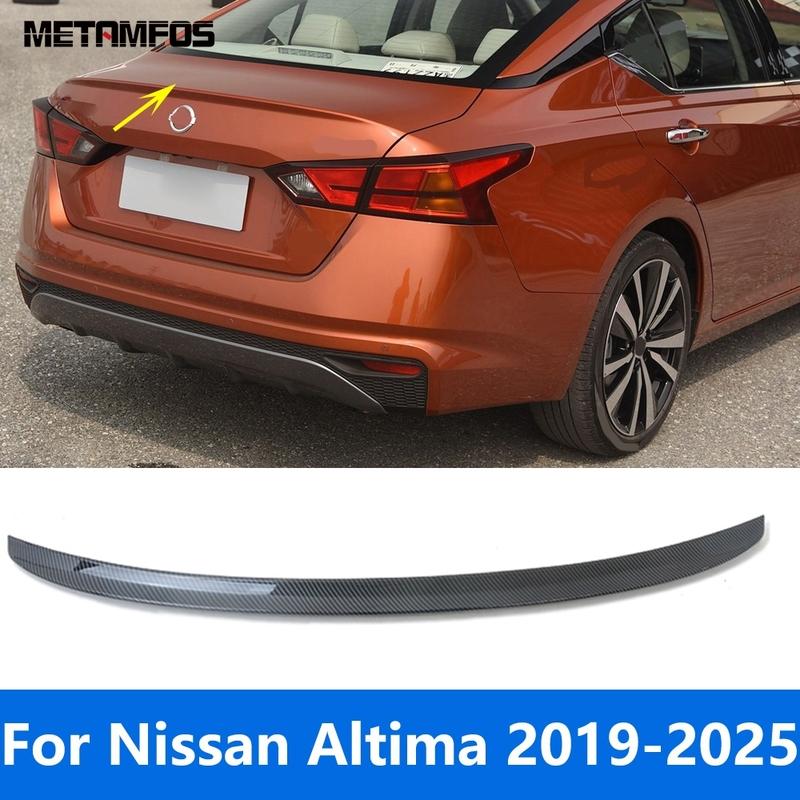 Accessories For Nissan Altima -  2024 2025 Carbon Fiber Rear Roof Trunk Spoiler Cover Trim Tail Wing Lip Sticker