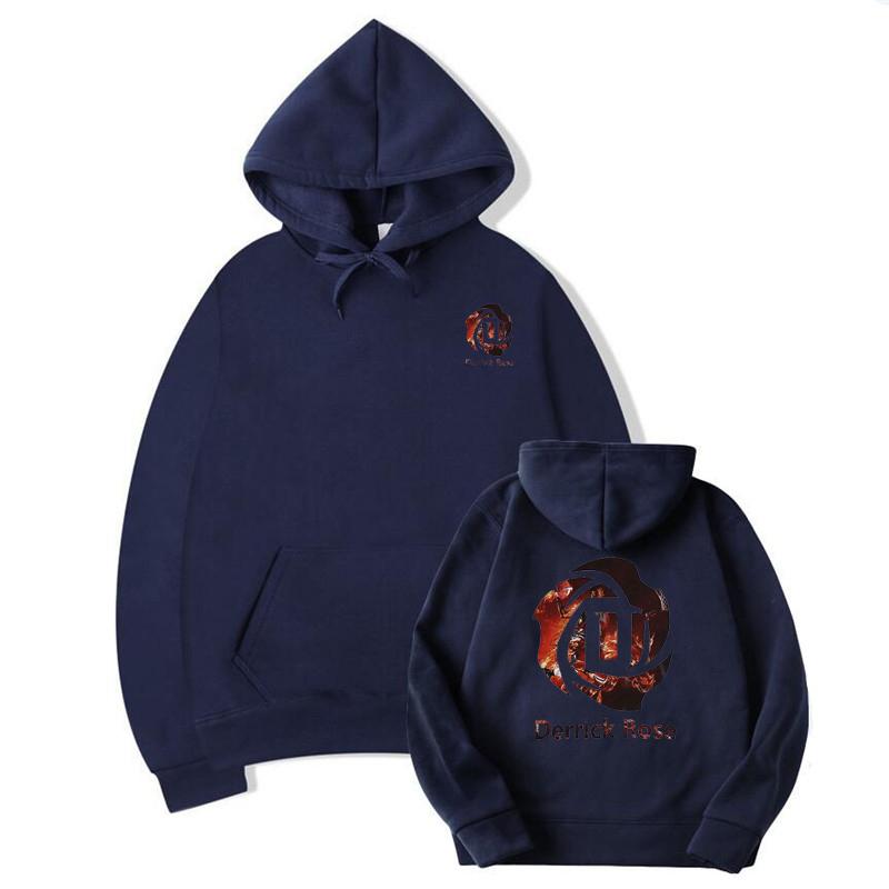 

New Rose Print Hooded Sweatshirt Men Women Pullover American Fall and Winter Cotton Loose Adults Tops Jacket 3XL