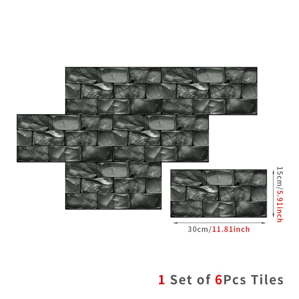 Retro American Crystal Self-Adhesive Wallpaper, Bedroom Self-Dipping Pvc Kitchen Waterproof Wall Sticker Tile Sticker