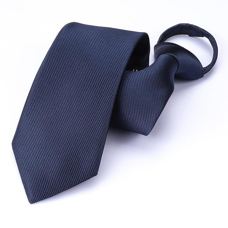 Men's Korean Style Zipper Striped No-Tie Professional Wedding Tie