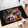 Cross Templars Knight Polyester Carpet, Soft Indoor Mat for Office Chair, Living Room, Computer Desk - Decorative Home Office Rug Design
