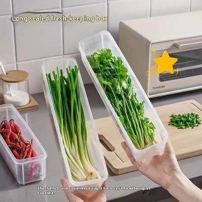 1/3pcs Cheese Sorting Box Refrigerator Sealed Crisper Clamshell Butter Block Storage Box Scallion Ginger Garlic Seasoning Storage Box
