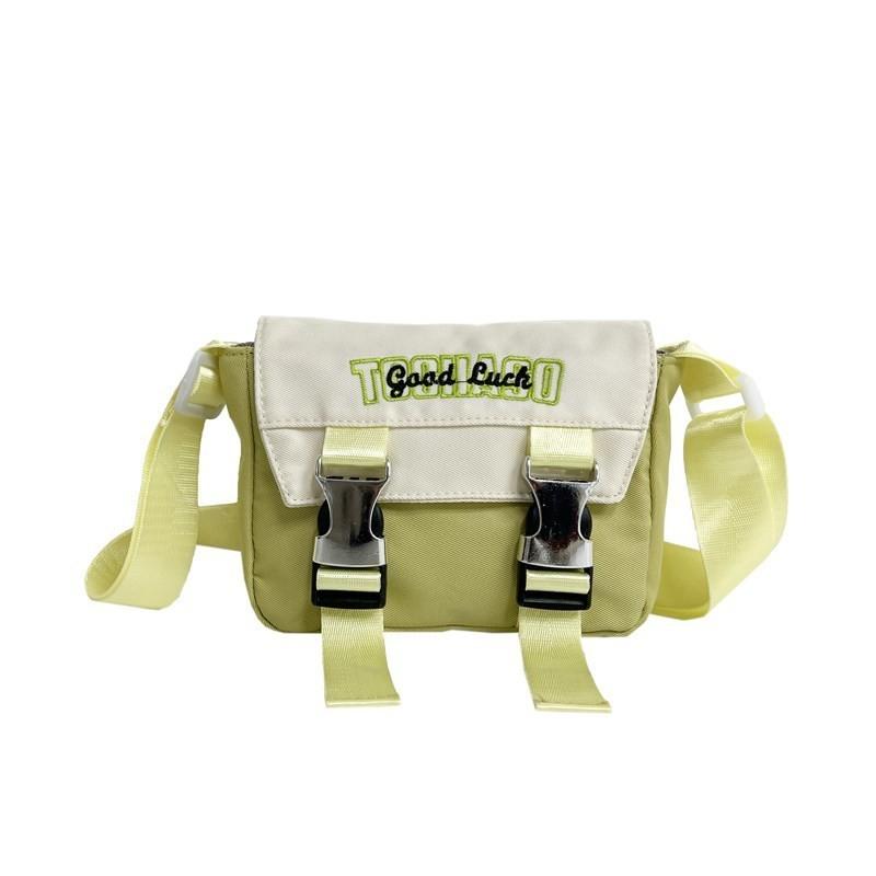 

Fashionable Unisex Kids Crossbody Bag Breathable Canvas Material For Daily Use зелений