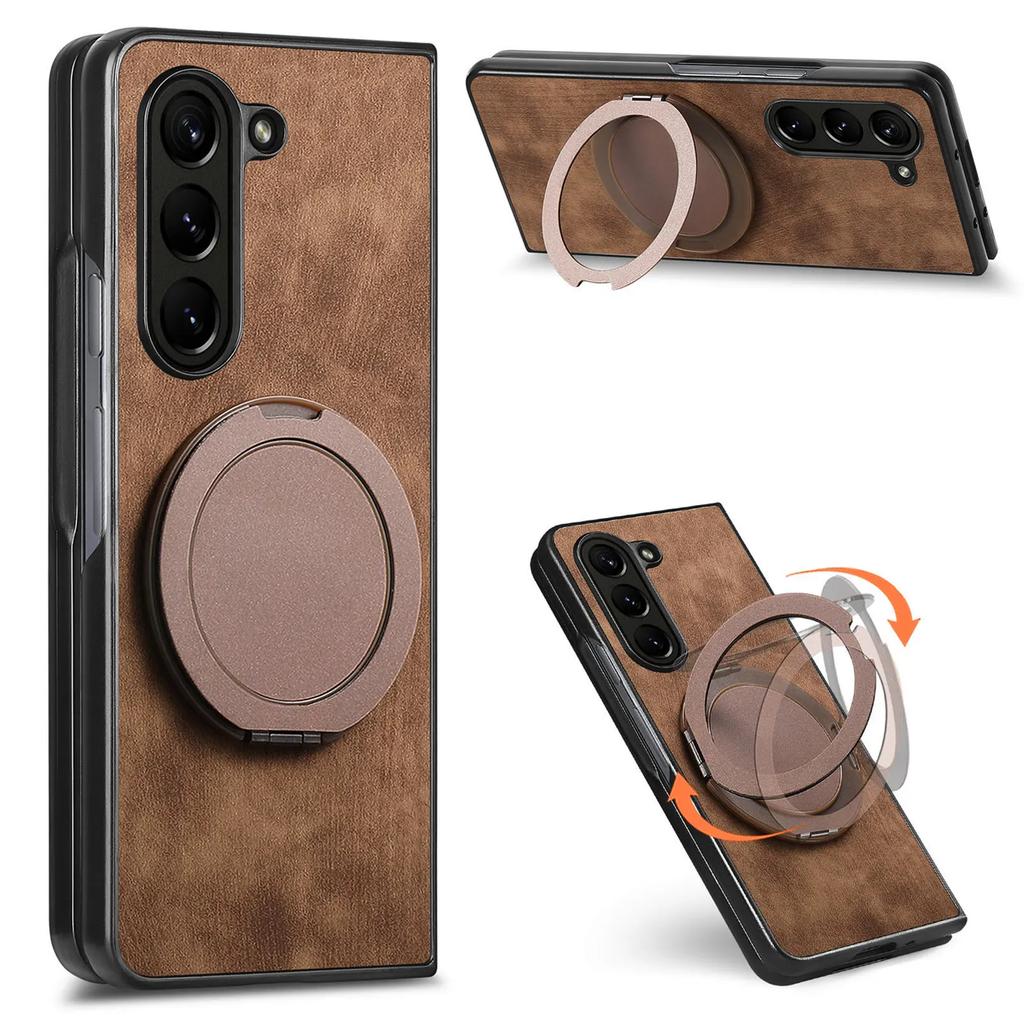 360° Rotating Invisible Kickstand Magnetic Cover Phone Case for Samsung Galaxy Z Fold 7 6 5 4 3 Fold7 Fold6 Fold5 Fold4 Fold3 5G