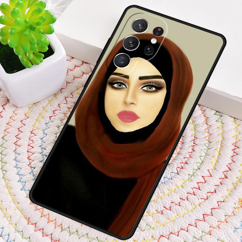Arab Woman With Niqab Face eye Phone Case for Samsung Galaxy note 10 pro S26 Ultra S23 S24 FE S25 S21 S22 PLUS shockproof Cove