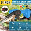 6 Inch Electric Chain Saw Pruning Chain Saw 1200W Cordless Garden Tree Logging Saw Woodworking Cutter Tools for Makita Battery