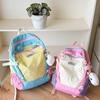 Korean Contrasting Color Children's Backpack New Outdoor Small Fresh Cartoon Dopamine Kindergarten Schoolbag Backpack