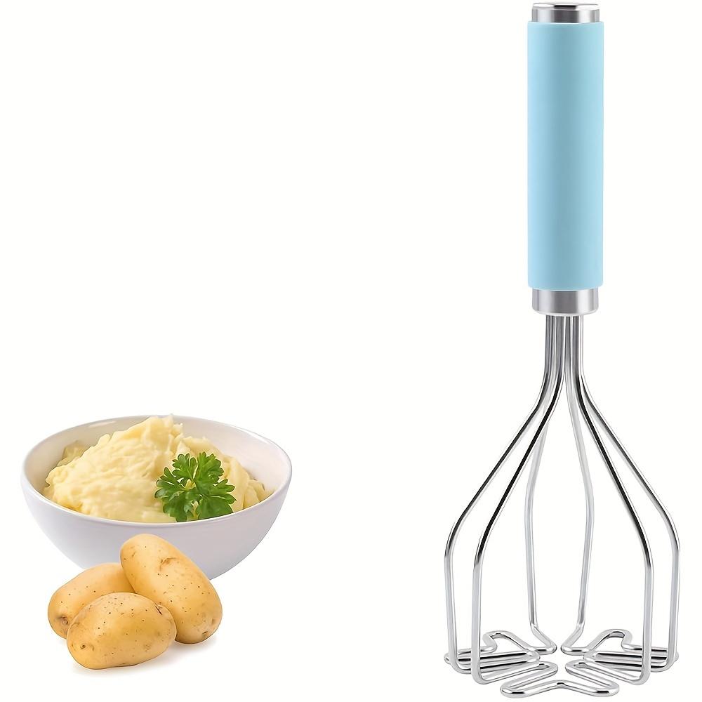 1pc, Potato Masher, Stainless Steel Potato Masher, Kitchen Vegetable Masher with Non-Slip Handle, Manual Fruit Masher, Potato Ricer, Potato Press