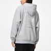 Li Ning Sports Lifestyle Series Chinese Culture Series Pattern Printed Hooded Fleece Loose Pullover Sweatshirt Unisex Sweatshirt Flower-Gray AWDT897-1
